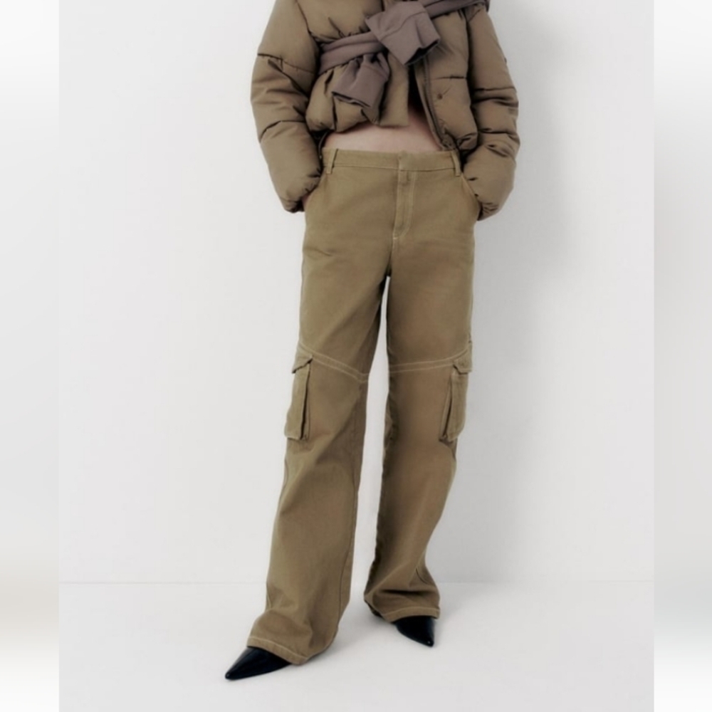 ZARA full-length cargo pants Sz-L